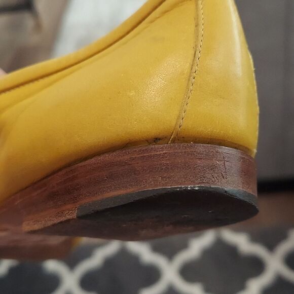 Magli Yellow Leather Loafers Sz 36 - Picture 10 of 10
